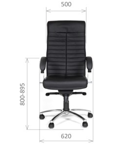 Офисное кресло CHAIRMAN 480 Экокожа премиум черная в Биробиджане - предосмотр 1
